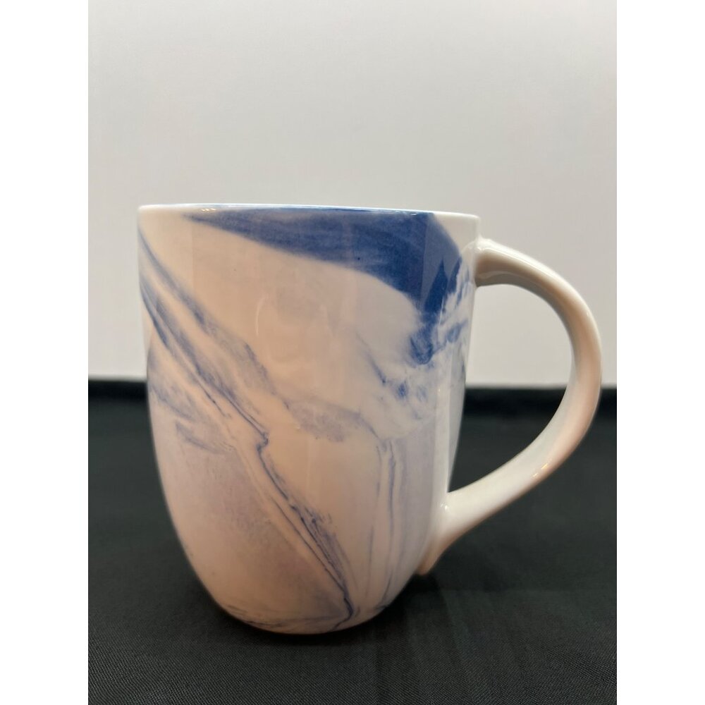 Elegant Blue & White Swirl Ceramic Mug - Picture 1 of 6
